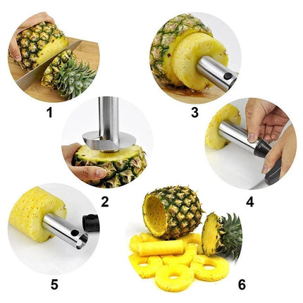 Stainless Steel Pineapple Corer Slicer Peeler Cutter Tool Easy Pineapple Cutter