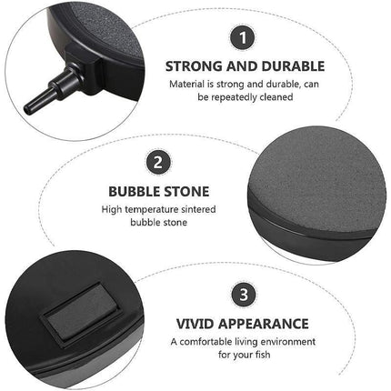 Air Bubble Disk Stone Aquarium Aerator Fish Tank Pump Hydroponics Oxygen - Aimall