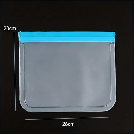 10 Pack Reusable Frosted PEVA Food Storage Bags Resealable Ziplock Freezer Safe