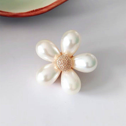 Imitation Pearl Flower Brooch Fashion Corsage Pin Jewelry Accessory Women