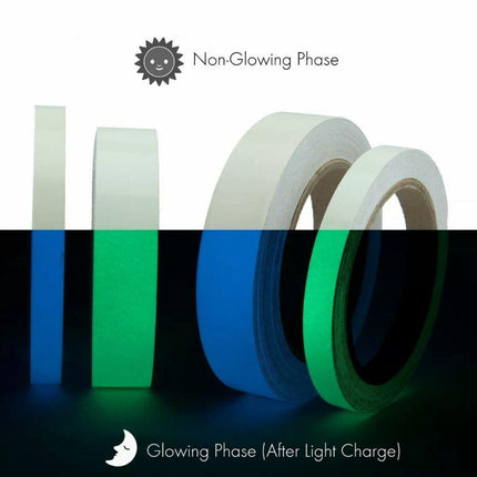 Luminous Fluorescent Decorative Night Glow Dark Selfadhesive Safety Sticker Tape 1cm*3m - Aimall