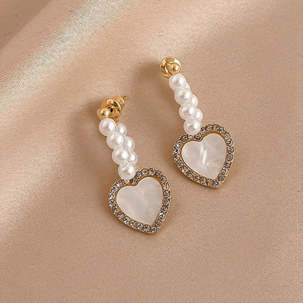 Chic Heart Love Stud Earrings Romantic Gift Women Fashion Jewelry Accessory