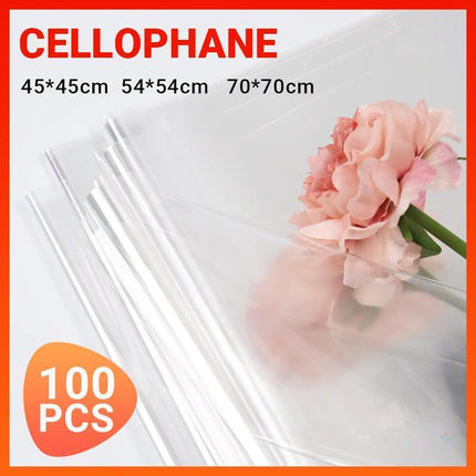 3Sizes Clear Cellophane Wrap Roll Gift Flower Bouquet Baskets Wrapping Paper - Aimall