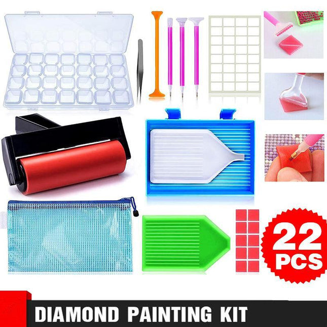 22 Piece 5D Diamond Painting Tools Box Diamond Accessories Diy Art Craft Pen Set - Aimall