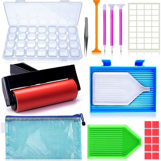 22 Piece 5D Diamond Painting Tools Box Diamond Accessories Diy Art Craft Pen Set - Aimall