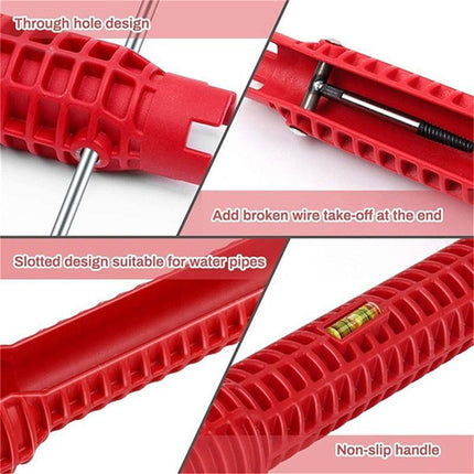 8 In 1 Sink Basin Wrench Multifunction Faucet Tap Spanner Installer Hand Tools - Aimall