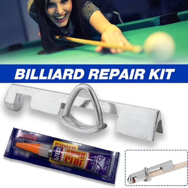 Pool Snooker Billiard Tip Cue Tipping Repair Kit Handy DIY Tools Glue Clamp Tips - Aimall