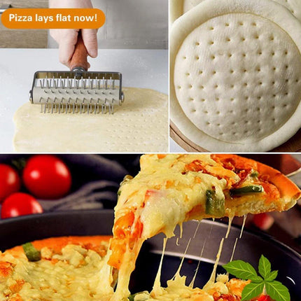 Stainless Steel Pizza Roller Wheel Hole Punch for Baking DIY Bread Baking Tool