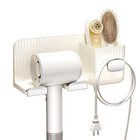 Hair Dryer Holder Rack Plastic Wall Mount No Drill Bathroom Organizer Storage