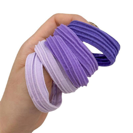 5PCS Girls Hair Bands Gradient Colour Rope Ring Elastic Hairband Ponytail Holder - Aimall