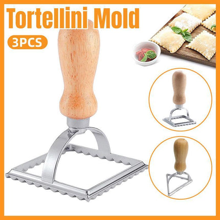 3pcs Dumpling Skin Embossed Moulds Biscuit Stamped Lace Moulds for Baking