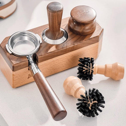 Coffee Basket Brush Coffee Cleaning Brush with Wood Handle for Portafilter Basket