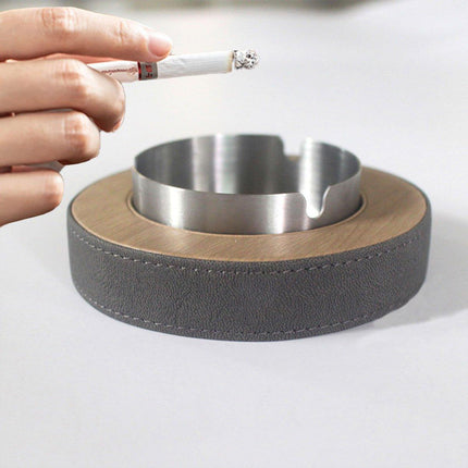 Leather Tissue Box Holder Decorative Storage Box with Ashtray for Hotel Use