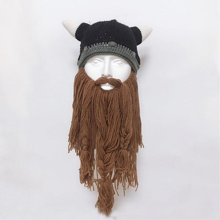 Funny Beard Party Hat Costume Accessory Warm Winter Beanie Unisex Gift Ideas