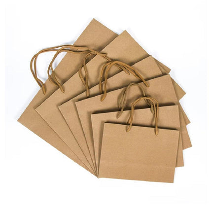 25pcs Paper Gift Bags Handbag Kraft Paper BagsParty Favors Wedding Packaging