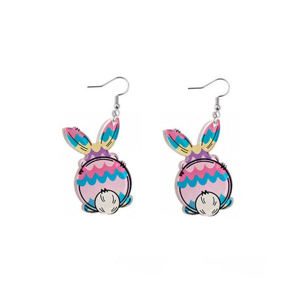 Easter Acrylic Bunny Earrings Cute Cartoon Rabbit Jewelry Spring Holiday Gifts