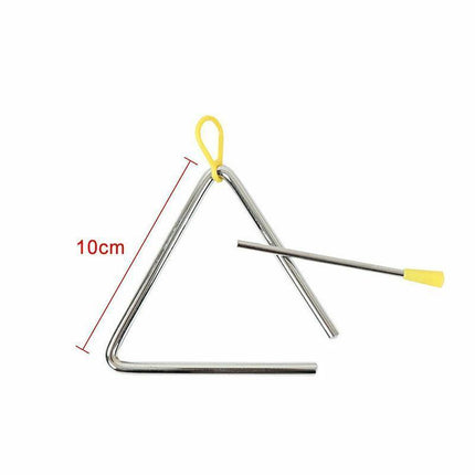 Kids Metal Musical Triangle With Striker Rod Percussion Instrument Toys Gift - Aimall