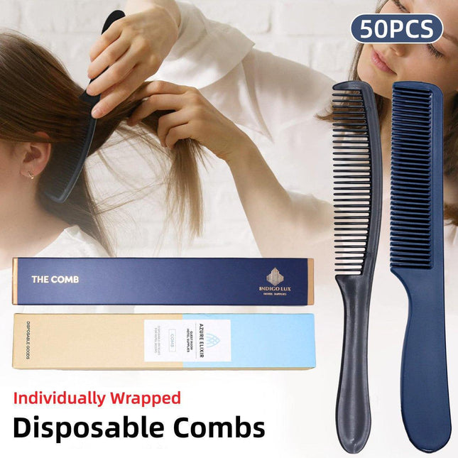 50PCS Individually Wrapped Combs for Hotel Guesthouse and Restaurant Bathroom