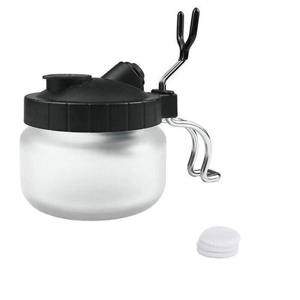 Airbrush Cleaner Air Brush Cleaning Pot Stand Glass Bottle Holder Jar 304Ml Au - Aimall