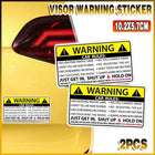 2X Vehicle Rules Visor Warning Sticker Funny Car For JDM Truck Humor Hoon - Aimall