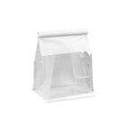 100x Kraft Paper Flat Bottom Cake Packaging Toast Bread Bags With Window White - Aimall