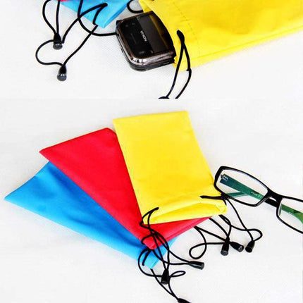 5PCS Cleaning Clothes Sunglasses Pouch Glasses Case Soft Eyeglasses Bag Random - Aimall