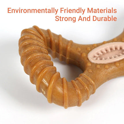 Interactive Dog Food Toy Leaky Bone Shape Chew Grinding Pet Treat Dispensing