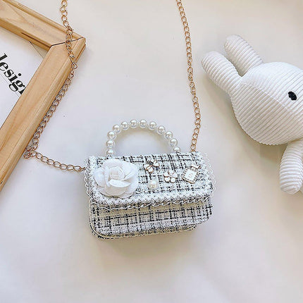 Girls Small Square Princess Handbag Chain Shoulder Bag Kids Messenger Bag