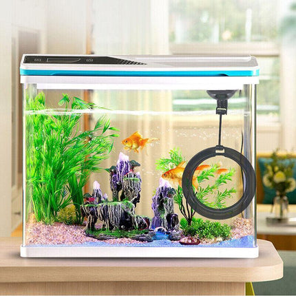 Fish Feeding Ring Aquarium Fish Tank Feeder Floating Fish Food Feeder Fish Food Blue - Aimall