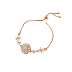 Luxury Zircon Rhinestone Round Bangle Bracelet for Women