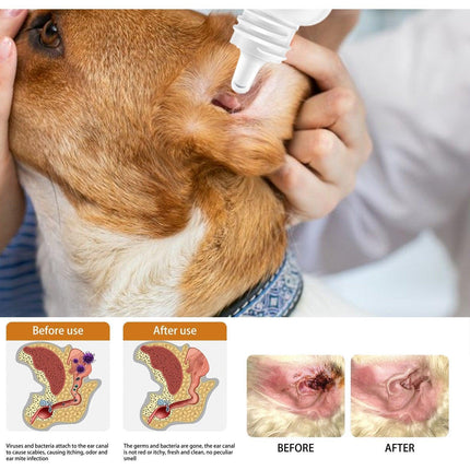 Pet Ear Cleaning Oil for Cats Dogs Deodorize Clean Ears Universal Ear Care Oil
