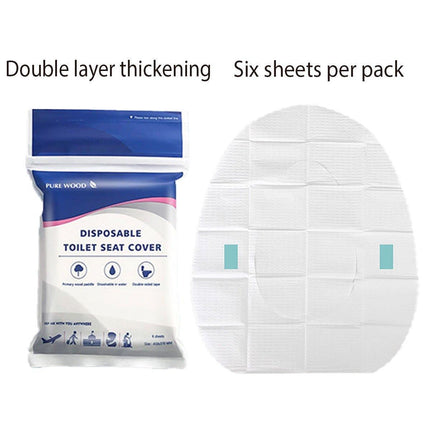 10PCS Disposable Water Soluble Toilet Seat Cover Travel Hygiene Paper Mat