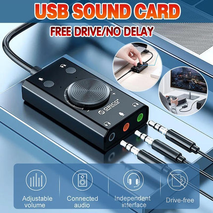New For ORICO USB External Sound Card Output Laptop PC Computer Adapter - Aimall