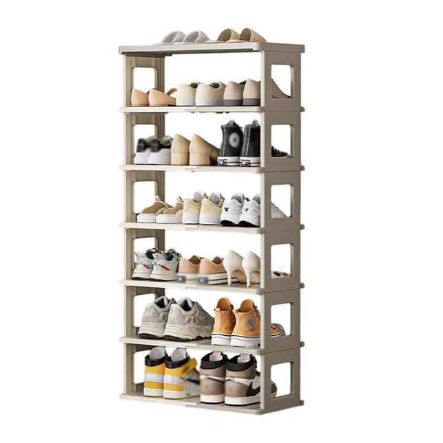 7 Tier Folding Shoe Rack for Easy Storage Space Saver Adjustable Shoe Organizer