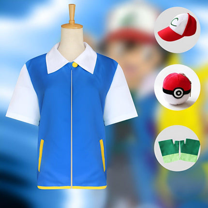 Pokemon Pokemon Xiaozhi Cosplay Gloves Jacket Anime Costume New Version C Suit