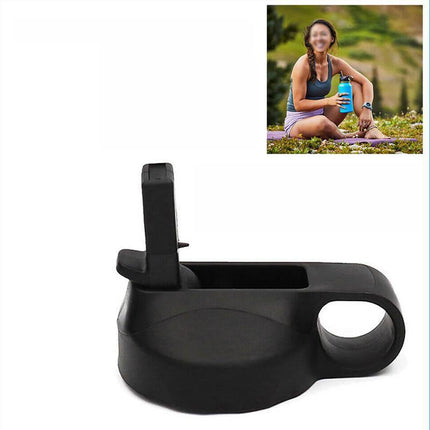 Wide Mouth Straw Lid Flip Cap for 18oz 32oz 40oz Water Bottle Black