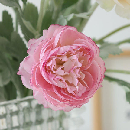 5pcs Artificial Peony Silk Flowers Bouquet Decor Faux Floral Arrangements