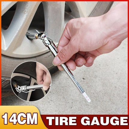 Tire Gauge 16CM Air Pressure Test Pencil Tyre Test calibrated from 10-100 PSI - Aimall