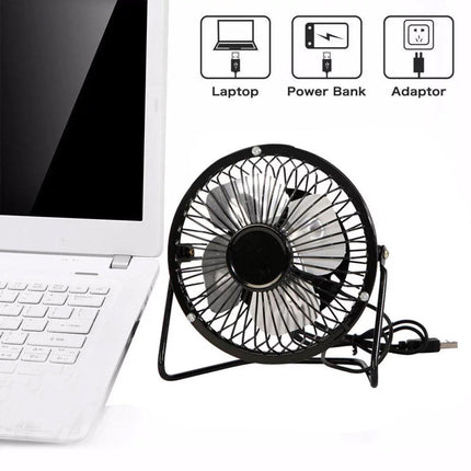 USB Powered Portable Mini Desk Fans Quiet Small Personal Table Cooler Fan