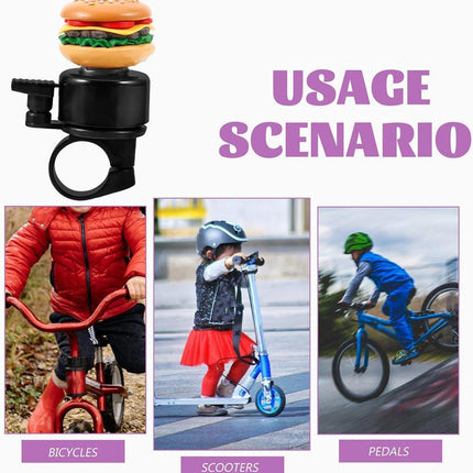 Food Design Bike Bell Loud Ring Decorative Bicycle Accessories Kids