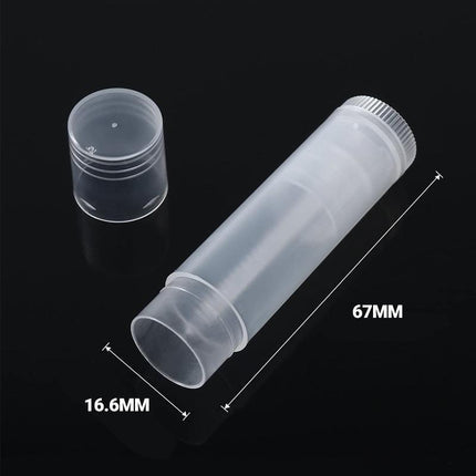 10/30/50/100x Clear Lip Balm Tubes Caps 5g Transparent Empty Lipstick Container - Aimall
