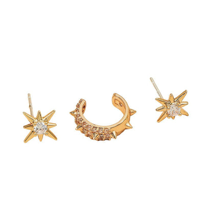 Simple Ear Clips No Piercing Stud Earrings Set Non Pierced Fashion Jewellery