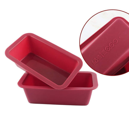 4PCS Silicone Bread Loaf Mold Rectangular Cake Baking Tray Nonstick DIY Bakeware
