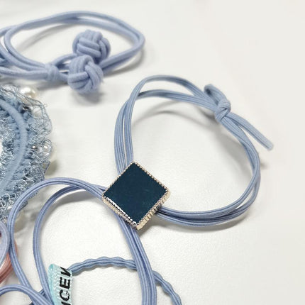 Women Elastic Hair Band Ponytail Holder Girl Rubber Rope Ties Gum Headwear Craft - Aimall