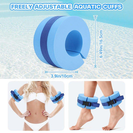 2pcs Swimming Gear Arm Floats Big Buoyancy Water Sports Tie Legs and Feet Rings