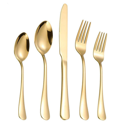 20/40pcs Stainless Steel Cutlery Set Knife Fork Spoon Western Hotel Tableware