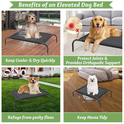 Heavy Duty Pet Raised Bed Elevated Trampoline Hammock Cat Dog Raised Deluxe