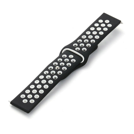 22mm 20mm Silicone Sports Watch Band for Samsung Huawei Huami Two-Tone Strap