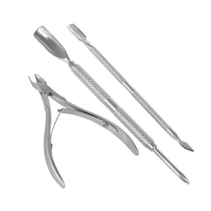 3pcs Manicure Tool Set for Dead Skin Removal Nail Care Pedicure Kit Essentials