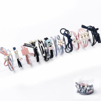 Women Elastic Hair Band Ponytail Holder Girl Rubber Rope Ties Gum Headwear Craft - Aimall